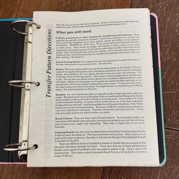 Transfer Pattern Club Shirt Design Binder Patterns/instructions COMPLETE UNUSED‎ - Picture 4 of 16